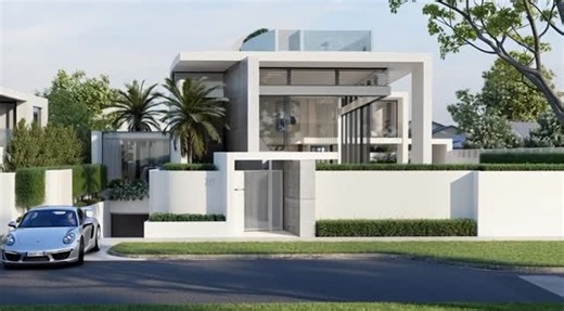 Martin Friedrich Architects on Instagram: "-Aqua Brighton- Our clients emphasis on proximity to water inspired “Aqua”. This home is designed around the calming, restorative energy of water. With pools that flow through its heart and external spaces dedicated to wellness and relaxation. This luxury Brighton residence fuses sleek geometric forms with vast expanses of glass and bold double height spaces. These include the lounge, dining and kitchen which are anchored by a sculptural glass curved st