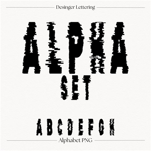 Earthquake Alphabet PNG Letters | Glitch Distressed Grunge Typography (digital Download) - Etsy