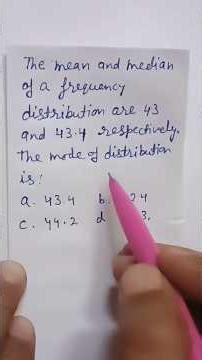 how to find mode using mean and median #statistics #maths #yogeshwarsir
