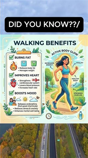 WALKING FOR FAT LOSS #HEALTH #facts