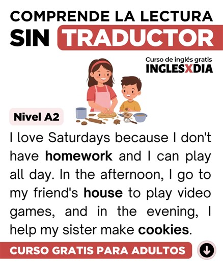 👩‍🦱👨‍🦰 Lectura corta en inglés para principiantes | InglesXdia - Inglés Diario