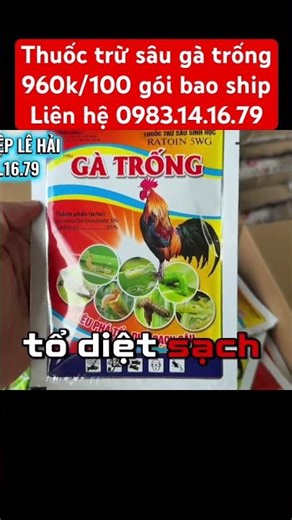 Thuốc trừ sâu Gà Trống – Diệt sâu cực nhanh | Nông nghiệp Lê Hải