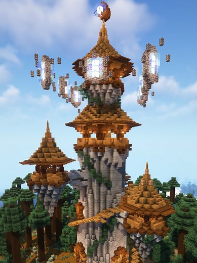 The Moonspire: A Stunning Fantasy Wizard's Tower in Minecraft