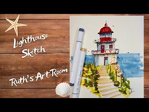 Watch Me Draw a Lighthouse Step by Step!