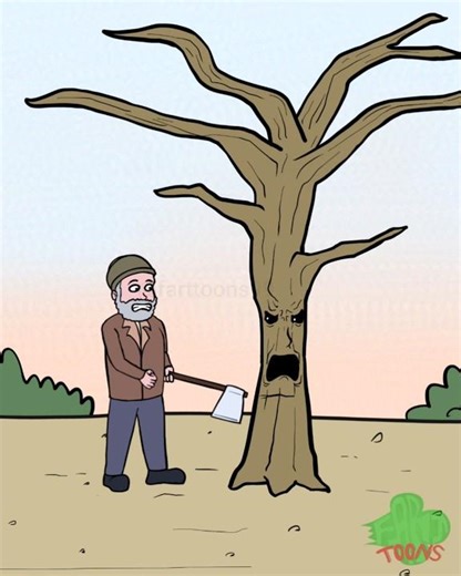 Don't Cut Trees #cartoon #funny #tree #animation #funnyvideo