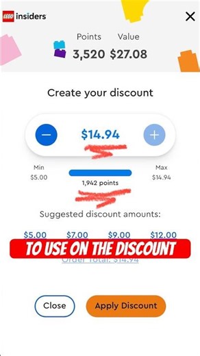 Best Way to Use LEGO Insider’s Points #lego #vip #shopping #save #shorts #youtube