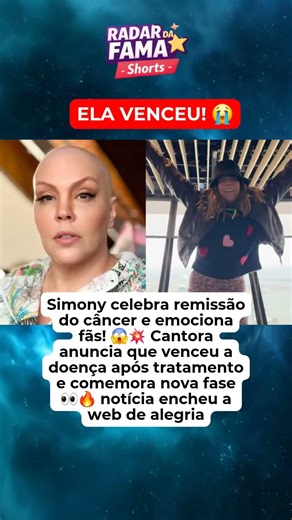 Simony comemora vitória contra o câncer