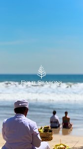 12 reactions | Gratitude in every language… Experience the ancient Balinese tradition of ocean blessing, also known as segara blessing, and let the waves bestow prosperity upon you with our resort priest Ajik Ngurah. | Four Seasons Resorts Bali | Facebook