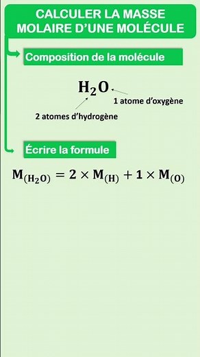 Comment calculer la masse molaire d'une molécule?