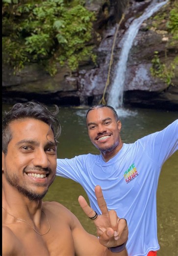 Exploring Zorro Waterfall and Las Cuevas beach with my Jamaican friend Part 2! @Justin 🇯🇲 | @just_in_ja #trini_tiktoks #hike