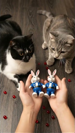 Satisfying ASMR 🌈 Red Beads 🔴 Figures Cat Moments #cat #asmr #beads #satisfying