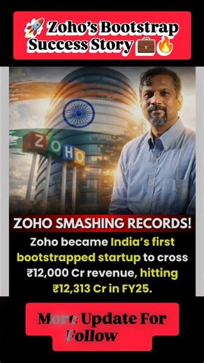 🚀 Zoho’s Bootstrap Success Story 💼🔥 #shorts #viral #finance #money