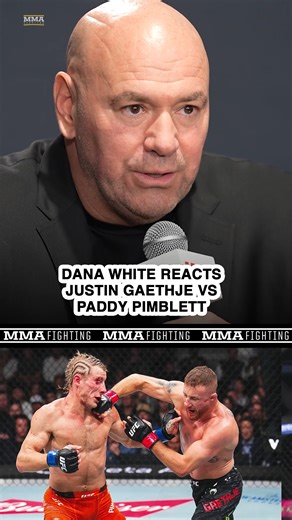 Dana White gives his immediate reaction to Justin Gaethje's "absolute dogfight" with Paddy Pimblett at #UFC324: "I didn't know Paddy Pimblett had a chin like that until tonight. … Much respect to both guys." | MMA Fighting