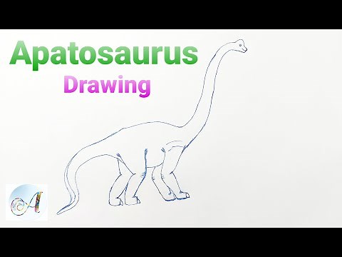 How to draw Apatosaurus | How to draw a dinosaur | Dinosaur Drawing | Draw with Arnav🧑🏻