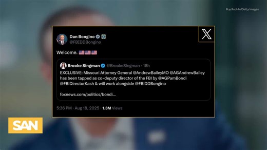 Missouri AG Andrew Bailey selected as FBI co-deputy director alongside Bongino