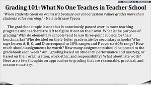 COMPLETE TEACHER Lesson 80 - Grading 101: What No One Teaches in Teacher School