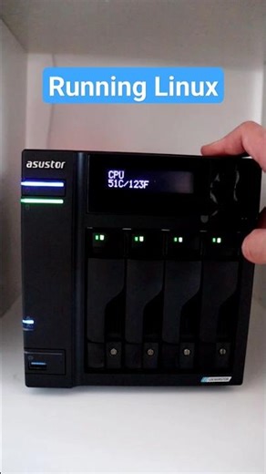LCD Display on ASUSTOR Lockerstor 4 Gen2 NAS to Monitor and Configure Linux #shorts