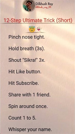 12-Step Ultimate Trick (Short)#shortfeed #shorts #tanding #quotes #trending #foryou