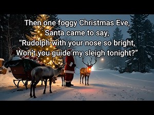 NEW Rudolph the Red Nosed Reindeer Lyrics🎅✨ | Santa’s Workshop TV Sing Along for Kids