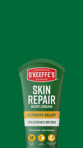 48-hour dry skin relief, instant hydration, and hypoallergenic. O'Keeffe's Skin Repair Ultimate Relief is formulated to keep you going. | O'Keeffe's Company