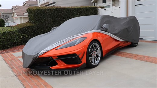 A short video about our indoor use Satin Fleece car cover fabric. This polyester knit material has a soft, feel, gentle stretch and soft fleece lining. It is an attractive and nicely fitting car cover for your stored collector car. https://www.calcarcover.com/product/satin-fleece-car-cover/3934 | California Car Cover