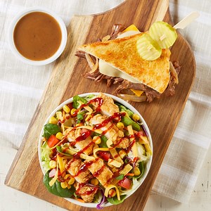 Which ✨premium✨ half-salad will you pair with our all-new combos? . . . . #pick2combos #soup #salad #sandwich #wildfire #potroast #lunch #delivery #takeout #instafood #yum #bobevans #downonthefarm | Bob Evans