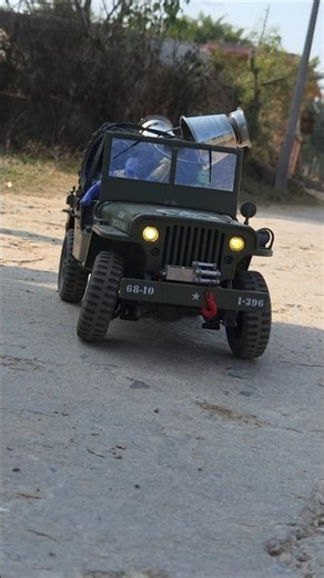 FMS fcx10 1941 MB 4x4 ROCHOBBY military Willy Jeep ‪@MrBeast‬#shortsfeed#toys#reels#viralvideo