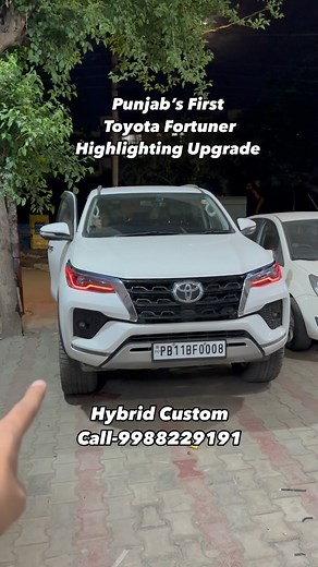@daya_karan @hybridcustoms_carmods @fe_retrofit . . . #toyota #fortuner #highlights #upgrade #dlr #dayakaranvlogs #vlogger #instagram #reels #trendingreels #punjab #india | Dayakaran vlogs