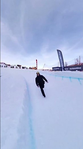 People Enjoy While Riding Kayaks Downhill on Snow - 1405427