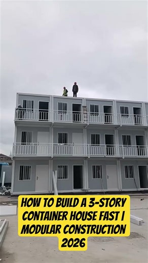 Revolutionary 3-Story Modular Building: The Future of Rapid Construction! #containerhome