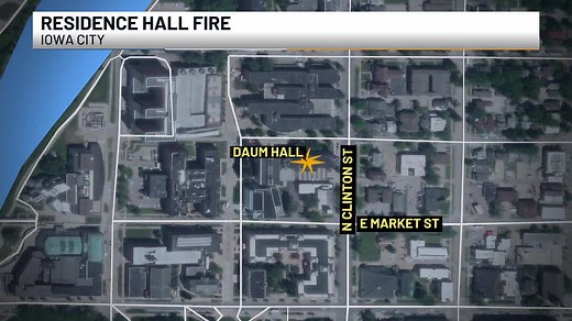 University of Iowa dorm fire displaces students