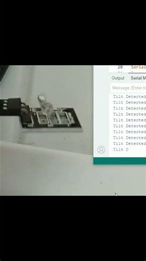 Tilt detection with an Arduino UNO. #electronics #circuit #control #engineering #arduinoide #codes