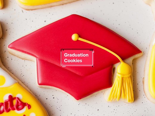 Iowa State University graduation cap cookies decorated with royal icing. #cookiedecorating #cookietok #sugarcookies #royalicing #graduationcookies #southstreetcookies #satisfyingvideo