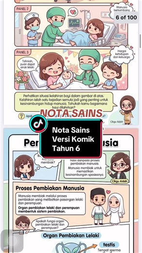 Nota Sains Versi Komik Tahun 6 yang Menarik