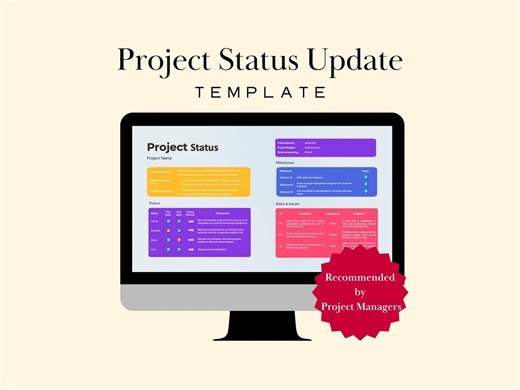 Project Status Report Template for Project Managers Weekly Status Update Tracker Project Management Dashboard Executive Report Ppt PM Tool - Etsy