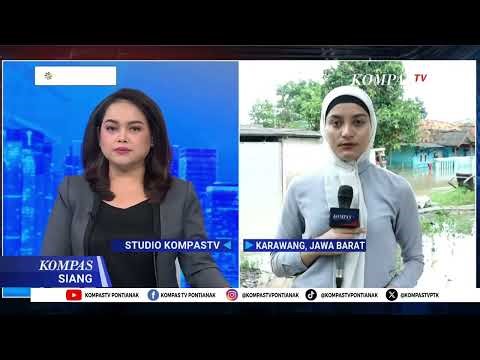 Banjir Rendam Ratusan Rumah di karawang Jawa barat Lebih Dari 3.000 Jiwa Mengungsi Kesejumlah Tempa