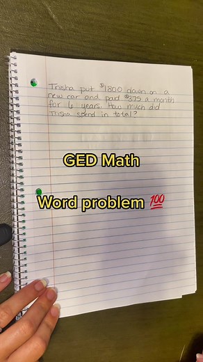 Let’s do a GED word problem together! #ged #gedmath #gedmathhelp #gedtesting #adulted #adulteducation #gedtestprep #hse #highschoolequivalency #gedstudent #gedexam #geddiploma