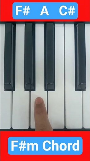 How to play F#m Chord? #easy #piano #tutorial #chords #music #viral #shorts