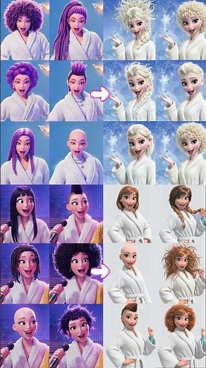 ELSA FROZEN & JINU K-POP DEMON HUNTERS EVOLUTION SINGING “Dramatic Expression”