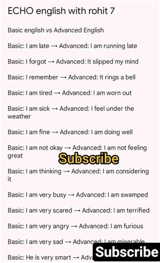 Basic english vs advanced english part 7 #englishreels #advancedenglish #shorts