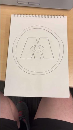 Monsters, Inc. Icon Logo with Pencil Drawing #monstersinc #pixar #waltdisneypictures