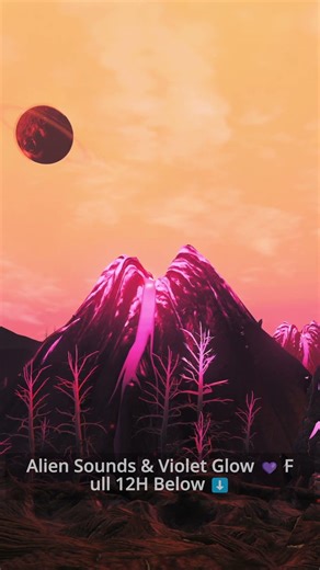 Alien Sunset 💜 Intense Violet Glow #Shorts #Aesthetic #Nature