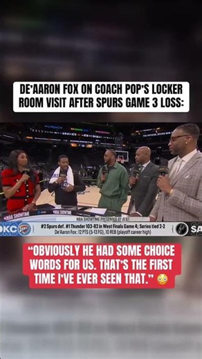 Coach Popovich had to give the Spurs a good talk after the Spurs’ Game 3 loss 💯