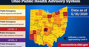 Ohio creates color-coded public health alert system to monitor COVID-19 spread across each county