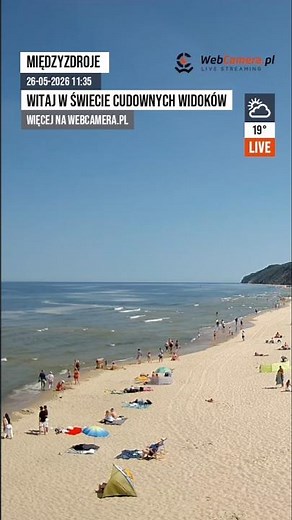 A w Międzyzdrojach… słońce i plażowicze! 🏖️ #bałtyk #live #miedzyzdroje