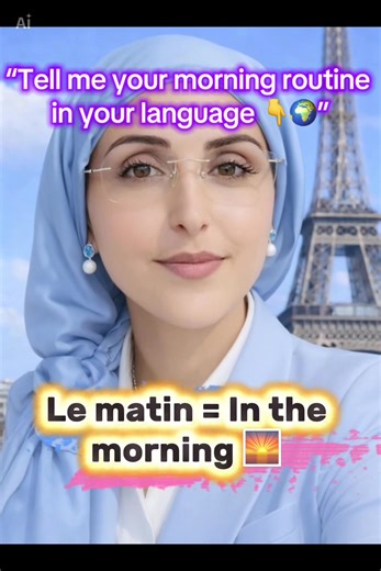 Morning routine in French 🇫🇷 Learn one phrase at a time 🌱 Save & practice ✨ #creatorsearchinginsight #learnwithme #francaisvsanglais #french #dailyrountine