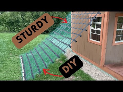 STEP-BY-STEP How to Install a Climbing Net onto a Playhouse || 2 Mistakes to Avoid