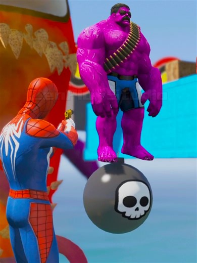 GTA V Spiderman Colorful Minion Ragdoll Gameplay