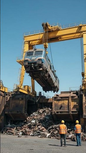 Old Train Crash with Heavy Metal Machine | Big Powerful Machines in Action