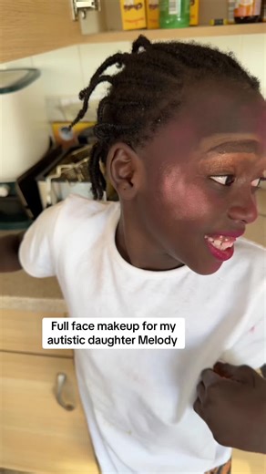 Full face makeup for my autistic daughter Melody #fyp #uktiktok🇬🇧uk #canada🇨🇦 #usa🇺🇸 #autisticparent